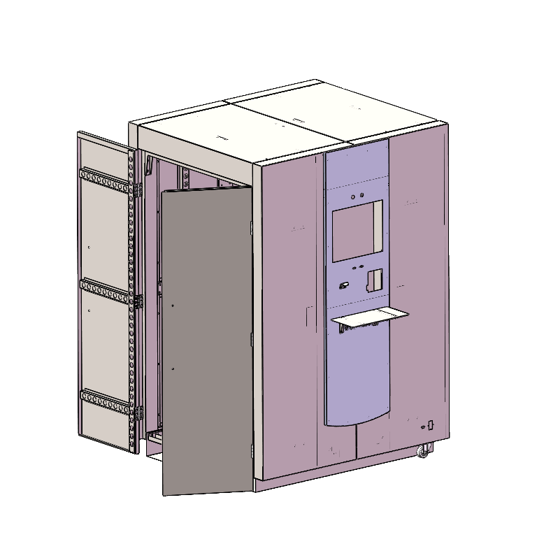Sheet metal RFID cabinet CAD engineering design model